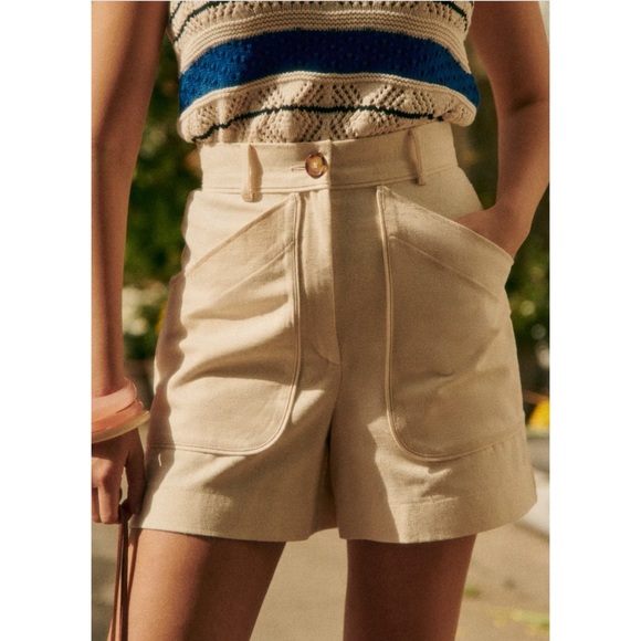 Sézane Alberello Shorts in Ecru *NWT* - Picture 4 of 8